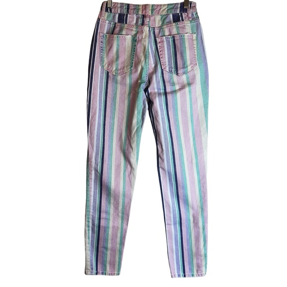 BDG Urban Outfitters Rainbow Stripe High Rise Mom Jean Sz 26 - Picture 8 of 12